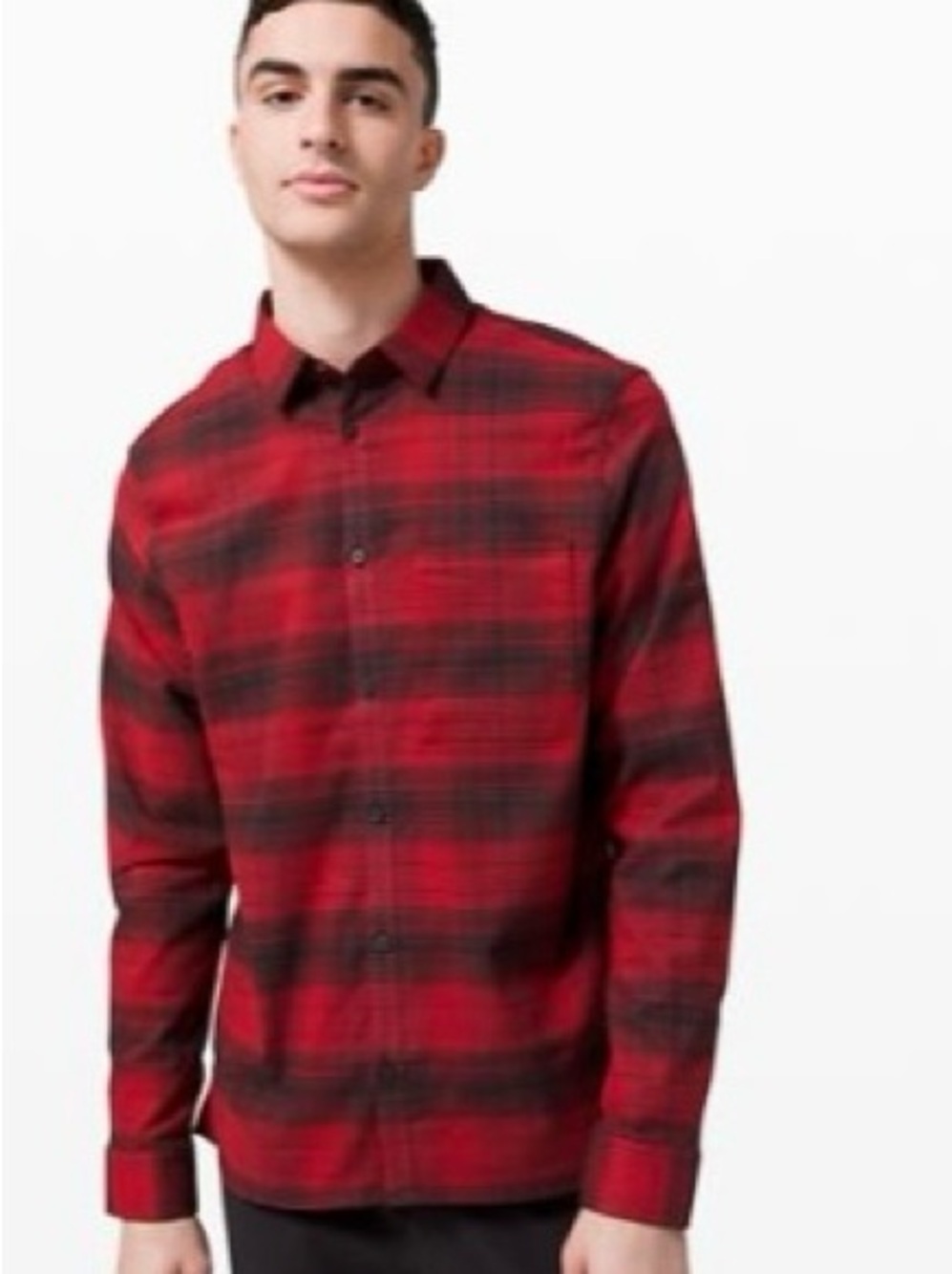 Lululemon Masons Peak Flannel in New Classic Buffalo Dark Red Black - Size XL